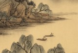 【已售】吳顯剛 四尺三開《堤柳含新雨 魚梁駐晚煙》 貴州七星關(guān)美協(xié)主席