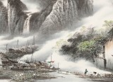 張慧仁 四尺《江作青羅帶 山如碧玉簪》 廣西山水畫家協(xié)會常務(wù)理事