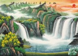 吳東 小八尺《旭日東升》 著名易經(jīng)風(fēng)水畫(huà)家