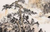 【已售】庾超然 四尺三開《采菊東籬下》 黃鶴樓書畫院院長