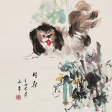尹和平 四尺斗方《旺財》 當代鄉土童趣繪畫名家