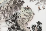 【已售】庾超然 四尺三開(kāi)《遠(yuǎn)浦征帆圖》 黃鶴樓書(shū)畫(huà)院院長(zhǎng)