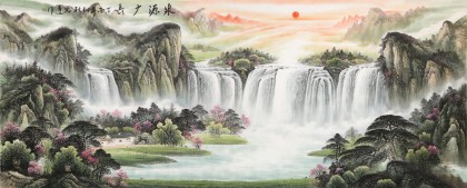 【已售】張宏達(dá) 小八尺《泉源廣長》