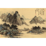 【已售】吳顯剛 四尺三開《云山圖》 貴州七星關美協主席