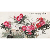 【已售】梁景欣 六尺《滿堂富貴》 青大美院學院派畫家