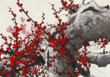 何華賢 四尺《紅梅報春》 潁淮書畫名家