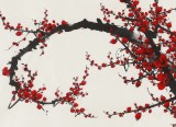 何華賢 四尺《紅梅報春》 潁淮書畫名家