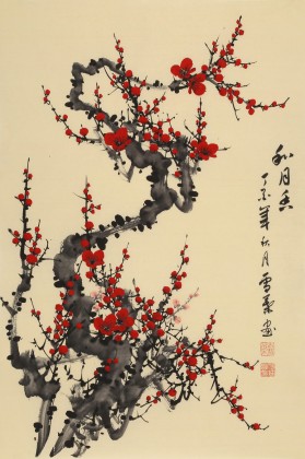 何華賢 四尺三開《和月香》 潁淮書畫名家
