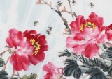 曲逸之 四尺《富貴神仙圖》  河南省著名花鳥畫家