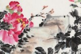 曲逸之 四尺《富貴花開早》 河南省著名花鳥畫家