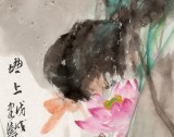 曹建濤 《讀書荷塘上》獨具特色水墨人物畫家