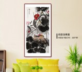 朱祖義 四尺荷花圖《荷香雅韻》 中國老子書畫院副院長