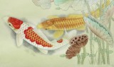 趙逸梅 四尺斗方《有余圖》 著名工筆畫家