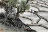 劉金河 作品《皖南山邨》中國美術(shù)家協(xié)會會員（詢價）