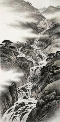 劉金河 四尺《終歸大海作波濤》 中國美術家協會會員（詢價）