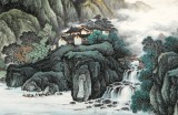 【已售】蔣元發(fā) 小六尺《溪山雅居》 廣西著名山水畫家