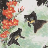 王永剛 吉祥水墨《春江魚戲》 國家一級美術師（詢價）