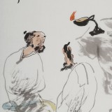 王永剛 哲理水墨《袖手無言味最長》國家一級美術(shù)師(詢價)
