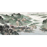 【已售】廖崧越 四尺《花溪隨春入鄉夢》 廣西桂林美協會員
