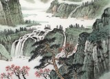 【已售】廖崧越 四尺《山中一夜雨》 廣西桂林美協(xié)會員