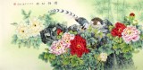 趙逸梅 四尺《前程似錦》 山東著名工筆女畫家