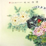 趙逸梅 四尺《前程似錦》 山東著名工筆女畫家