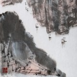 【已售】方玉毛 四尺《峽江煙云》