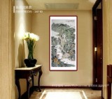 【已售】廖崧越 四尺《春溪行旅》 廣西桂林美協會員