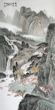 廖崧越 四尺《松溪鳴泉》 廣西桂林美協(xié)會員