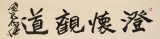 孫中伏 四尺對開《澄懷觀道》 中書協會員