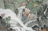 廖崧越 四尺《鄉水長裊三千夢》 廣西桂林美協會員