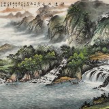 【已售】王友金 小八尺《源遠流長》 氣象宏大 流水生財