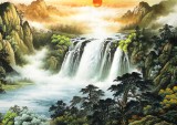 【已售】楊銘昌 小八尺《流水生財(cái)》 安徽山水畫研究協(xié)會(huì)理事