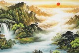 【已售】楊銘昌 小八尺《春山旭日》 安徽山水畫研究協(xié)會理事