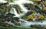 【已售】楊銘昌 小八尺《流水生財(cái)》 安徽山水畫研究協(xié)會(huì)理事
