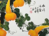 黃藝三尺招財辟邪葫蘆畫《福祿滿堂》