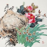 程勇亮 四尺《國花神韻》 河南省美協會員