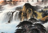【已售】楊銘昌 小六尺《源遠流長》 安徽山水畫研究協會理事
