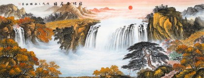 【已售】楊銘昌 小六尺《福地安居圖》 安徽山水畫研究協(xié)會理事