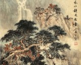 【已售】何實 四尺三開《松風水韻遇知音》 吉林著名山水畫家