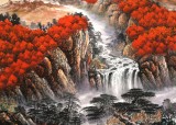 【已售】王友金 小八尺《旭日東升》鴻運當頭 招財山水畫