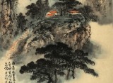 【已售】何實 四尺三開《雨過石生色》 吉林著名山水畫家