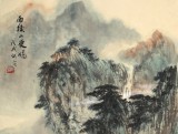 【已售】何實 四尺三開《雨后山更嬌》 吉林著名山水畫家