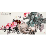 程勇亮 四尺《醉春圖》 河南省美協會員