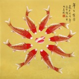 凌雪 四尺斗方《年年有余》 北京美協會員