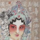梁健 《戲韻丹青》 當(dāng)代百杰畫家 中美協(xié)會(huì)員 代表作花旦題材