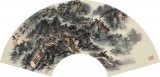 【已售】張建文 扇面《秋山煙林》 中美協會員 清華美院高研班導師