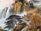 【已售】楊銘昌 小六尺《源遠流長》 安徽山水畫研究協會理事