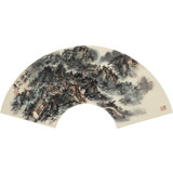 【已售】張建文 扇面《秋山煙林》 中美協會員 清華美院高研班導師