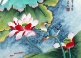 【已售】凌雪 四尺斗方《荷塘清趣》 北京美協會員